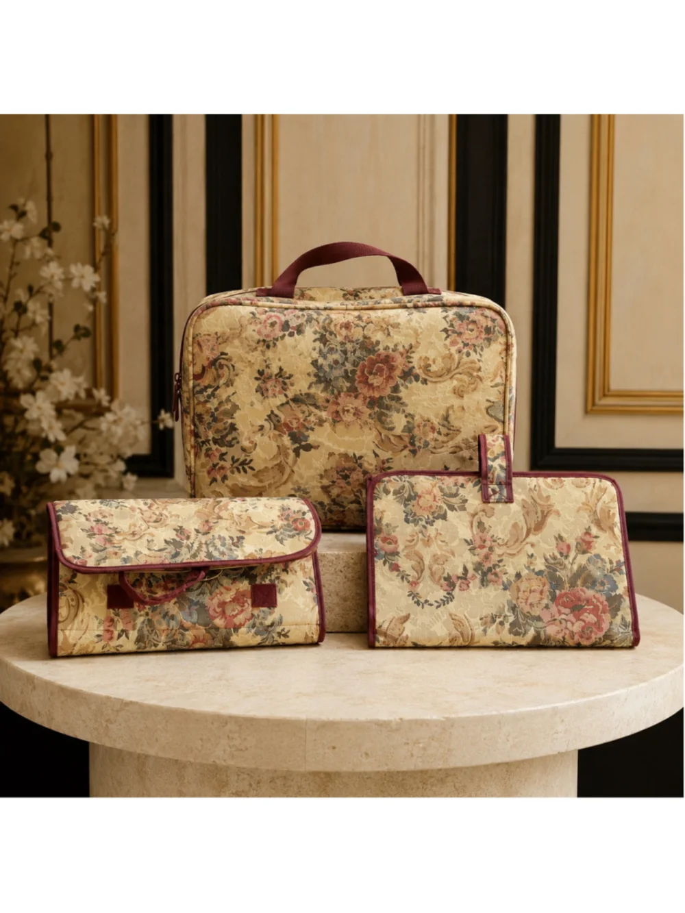 Freedom Bag 3000 3-Pc Floral Travel Organizer & Hanging Toiletry Set